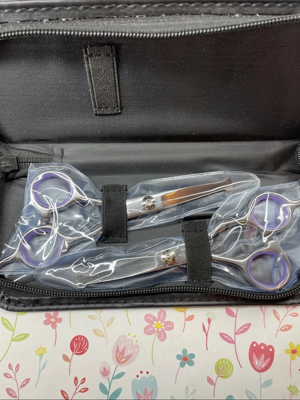 Small dog Official Purple-Accent Pet Grooming Scissors Set